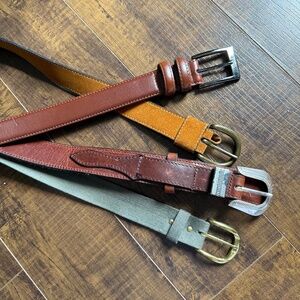 4 vintage belts